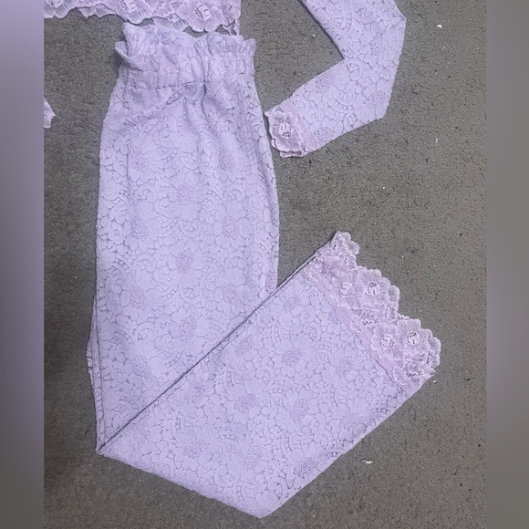 NWOT Free People Lavender Cloud Ride Lace 2-Piece Lounge Set - Picture 8 of 16